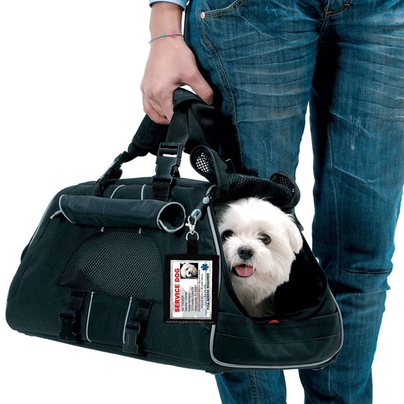 WORKINGSERVICEDOG.COM Nylon ID Badge Holder | Clear on Both Sides | Clip On to Anything | Perfect for Service Dog Identification Card - Image 4